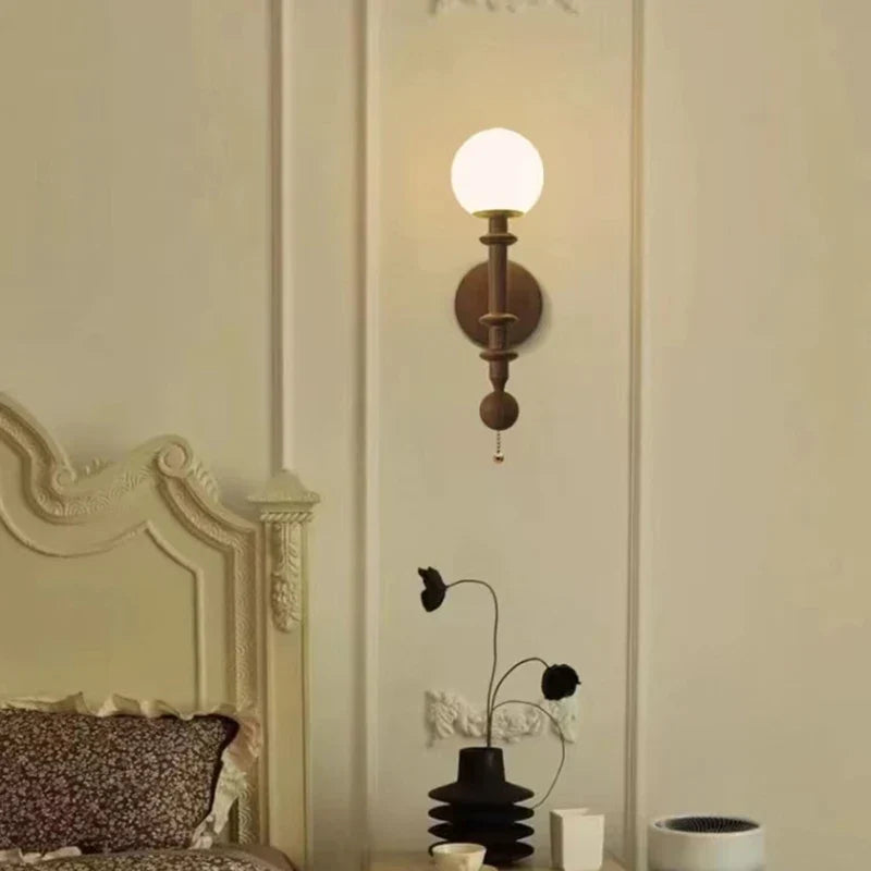 Vintage glass wall sconce