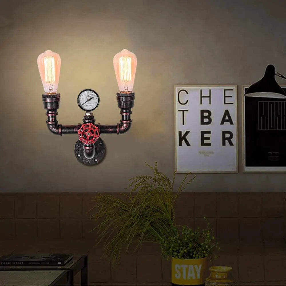 Industrial pipe sconce