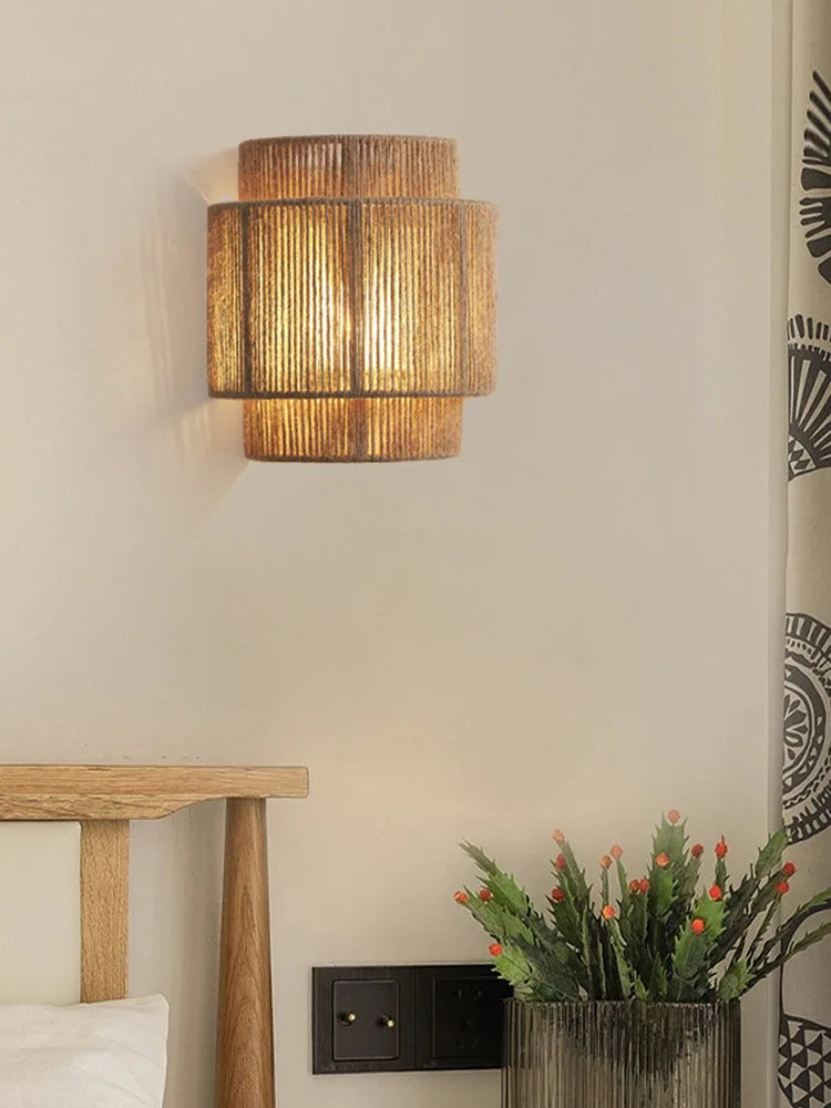 Hemp Rope Wall Light, view 3