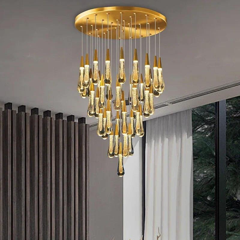 Crystal multi head chandelier