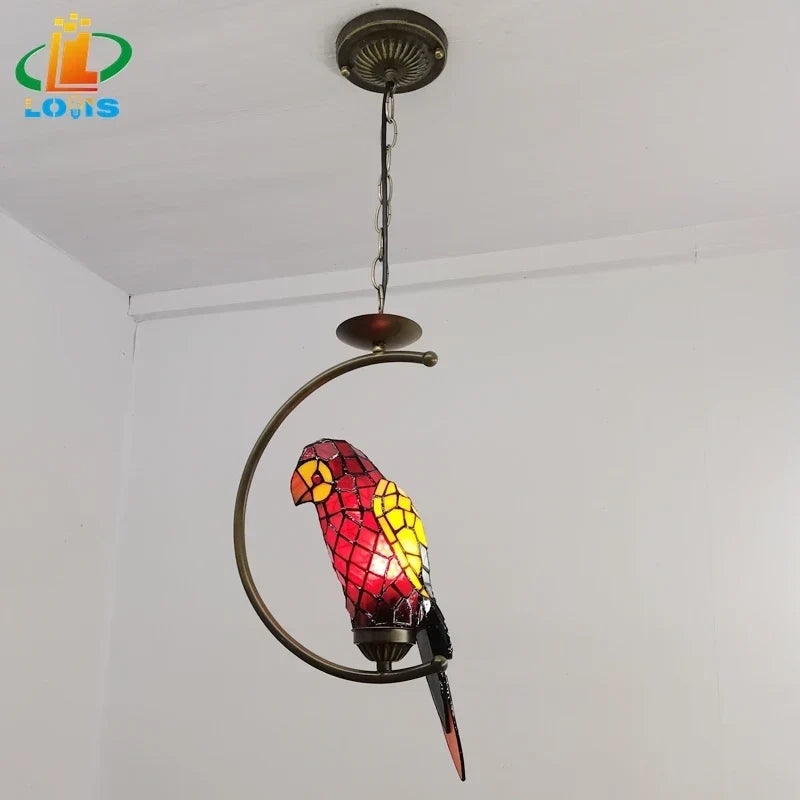Tiffany parrot pendant