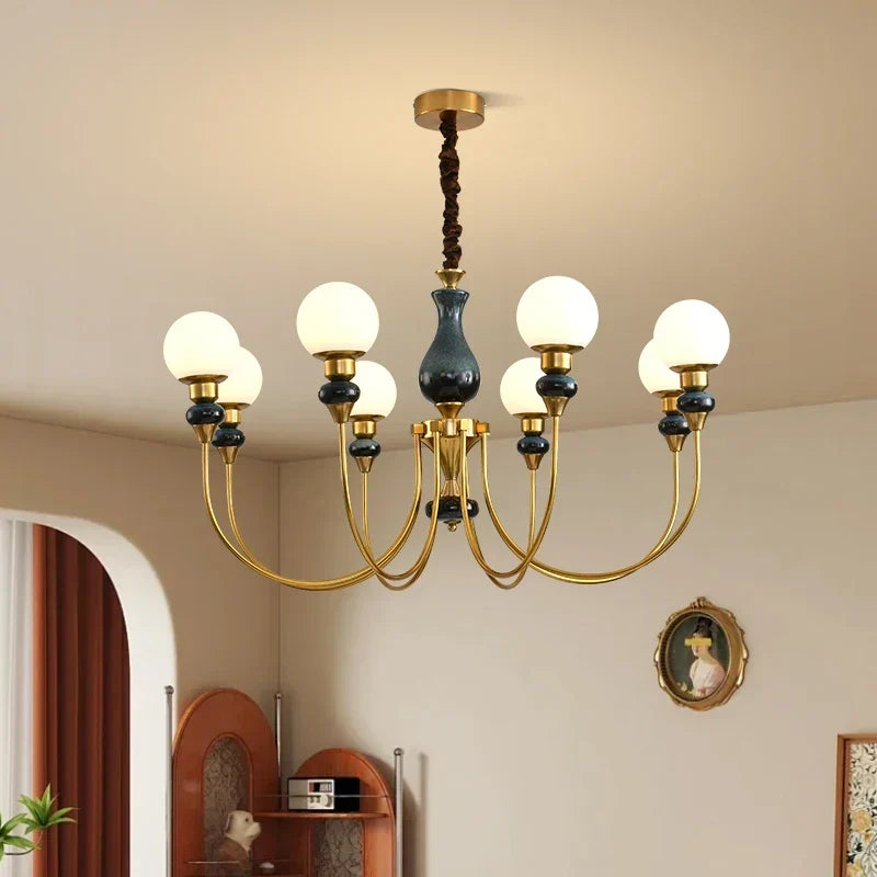 Romantic glass chandelier
