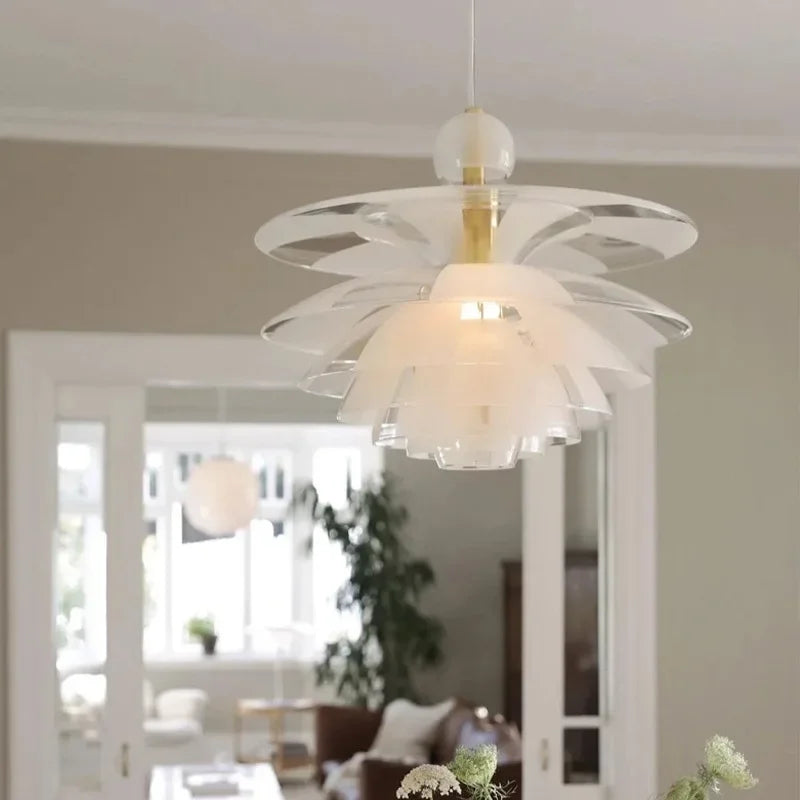 Pinecone pendant in a living room
