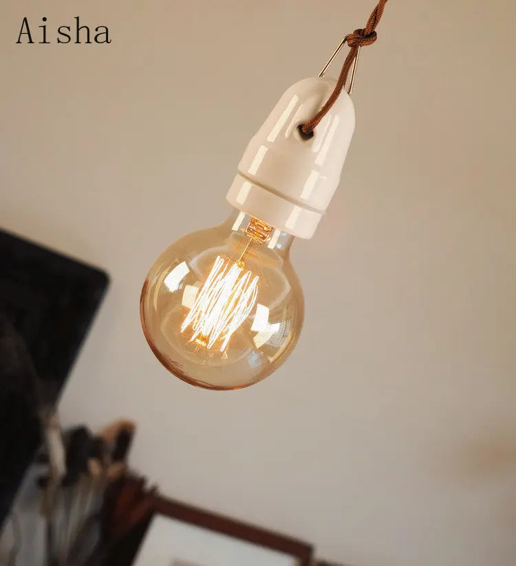 White ceramic pendant over a kitchen island