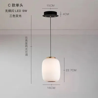 Milk Glass Pendant, view 9