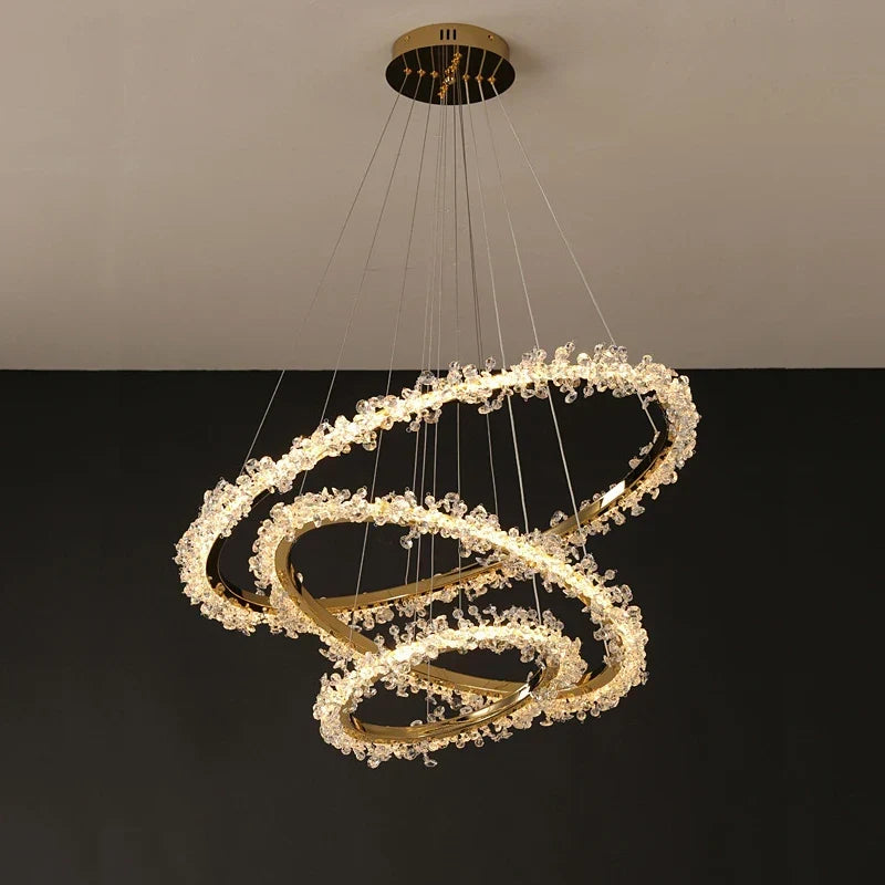 Crystal ring chandelier