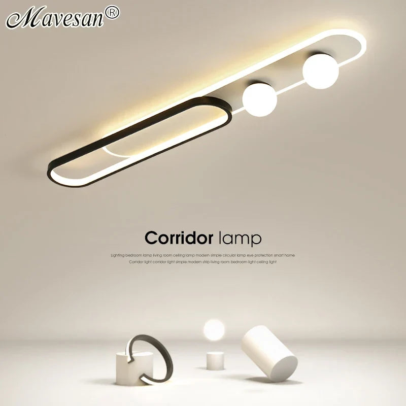 Linear foyer ceiling light