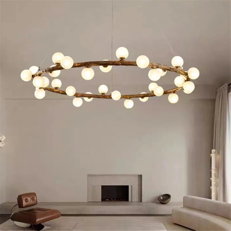 Wood G9 chandelier