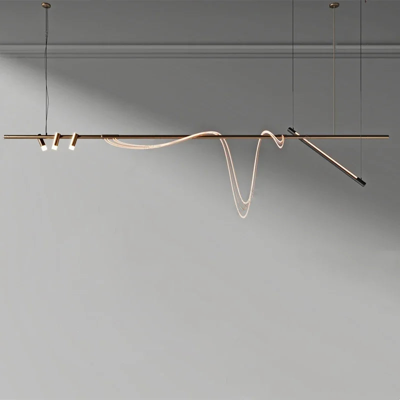 Linear LED chandelier