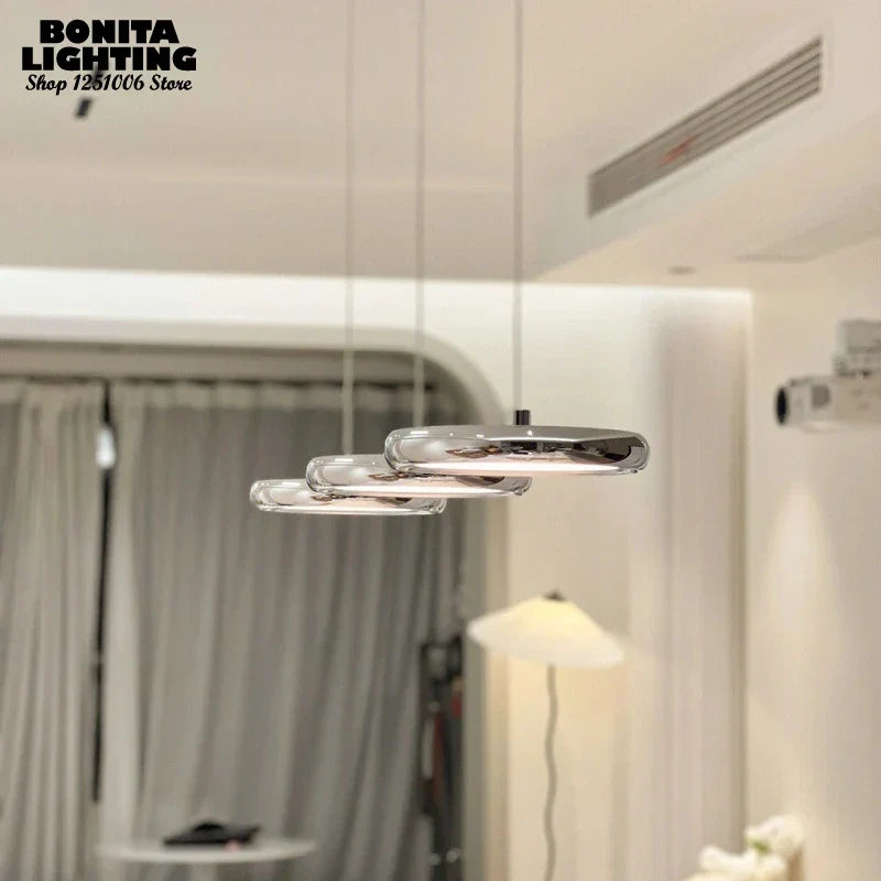 Round LED Ring Pendant, view 3