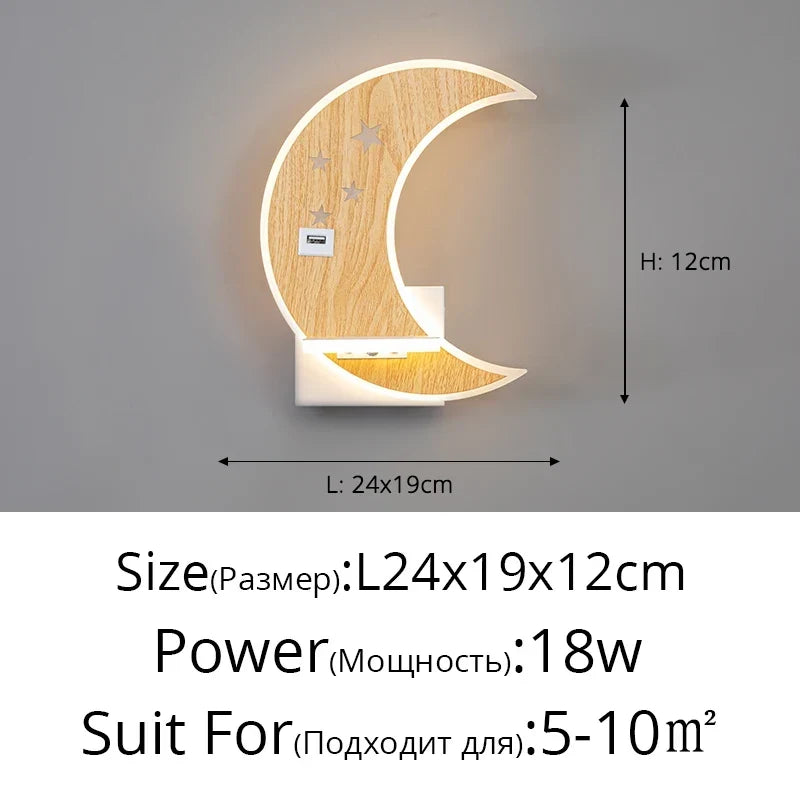 Moon USB Wall Light, view 12