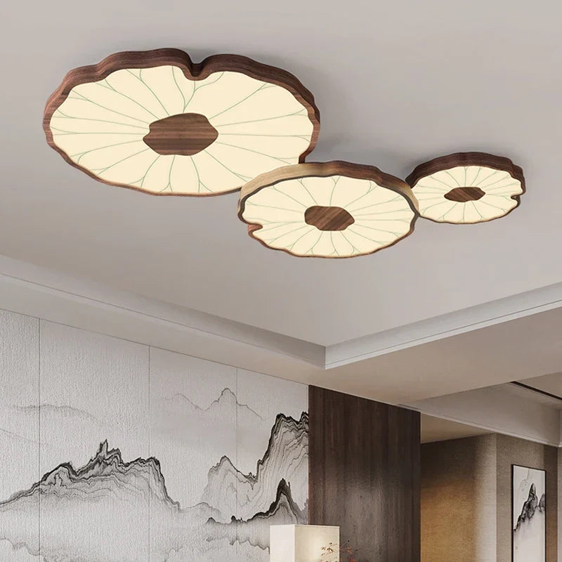 Lotus leaf ceiling light