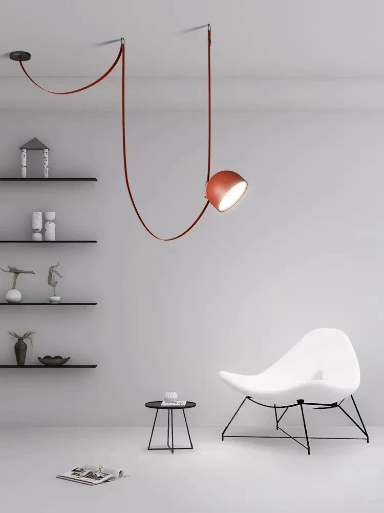 Trendy orange glass pendant