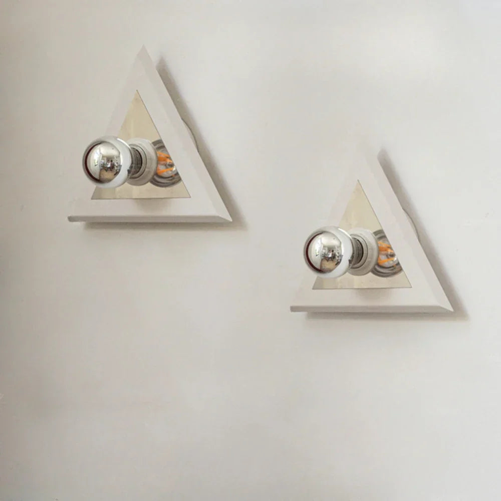 Black geometric sconce