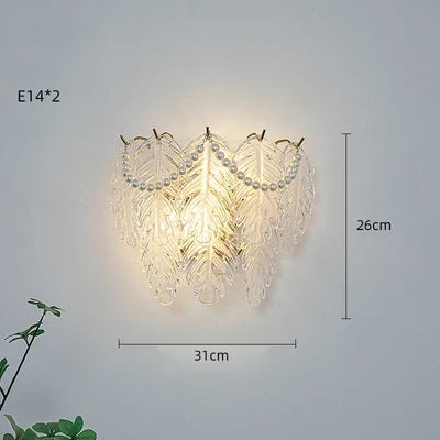 Glass Leaf Shell Light, view 14