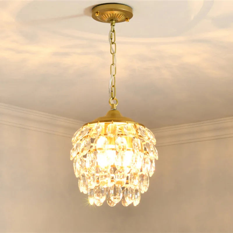Gold crystal pendant