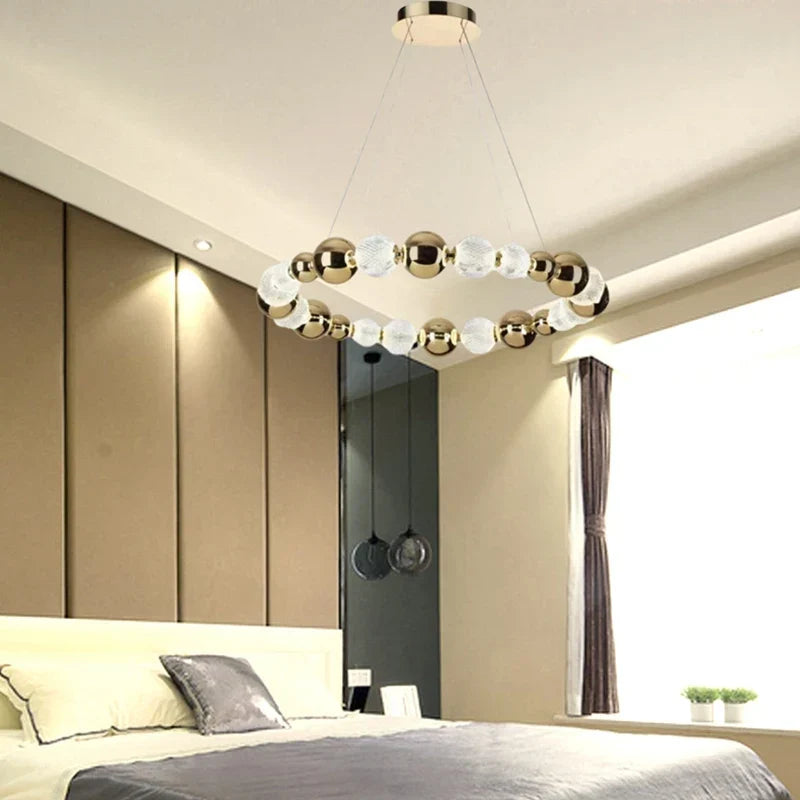 Gold ring ball light