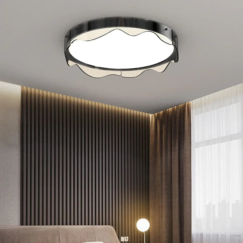 Nordic black flush mount