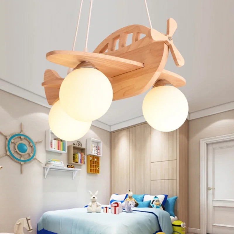 Wood Airplane Pendant, Kids, view 4