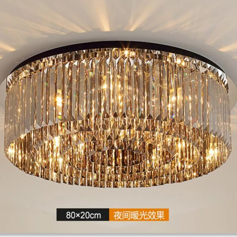 Smoke crystal ceiling light
