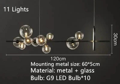 Black Glass Ball Pendant, view 24