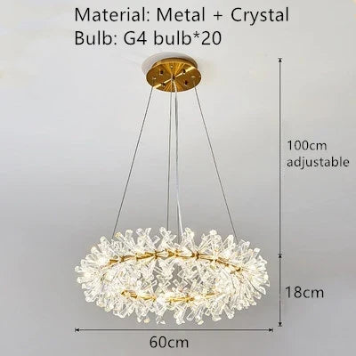 Gold Crystal LED Light, view 9