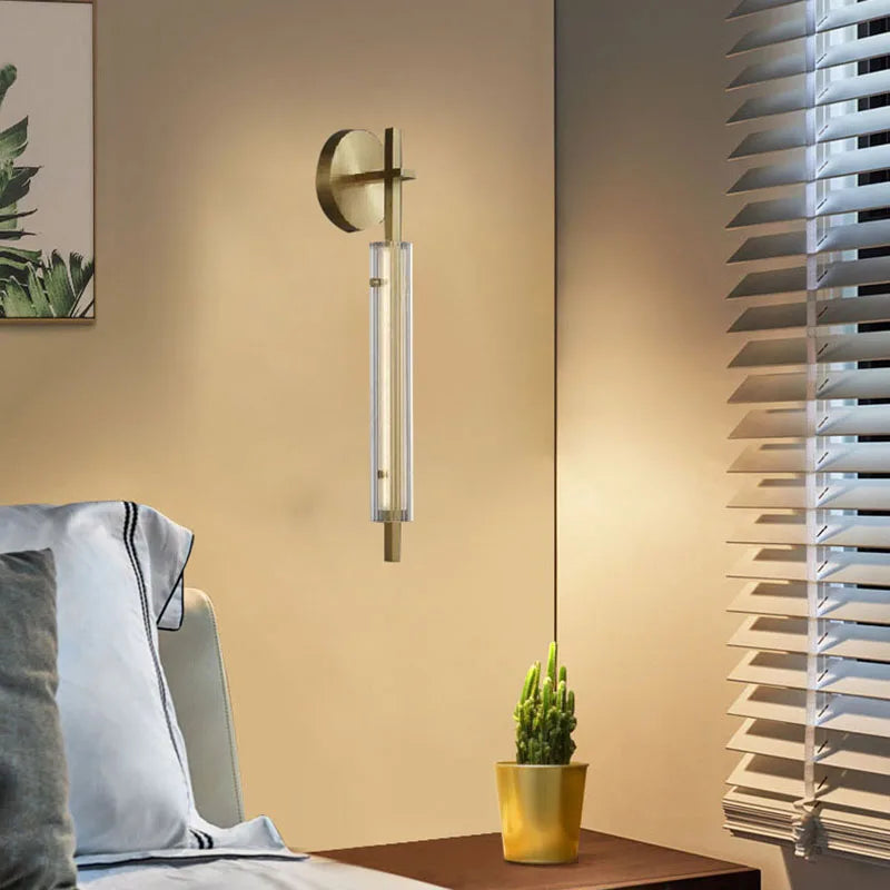Brass Glass Linear Light, view 4