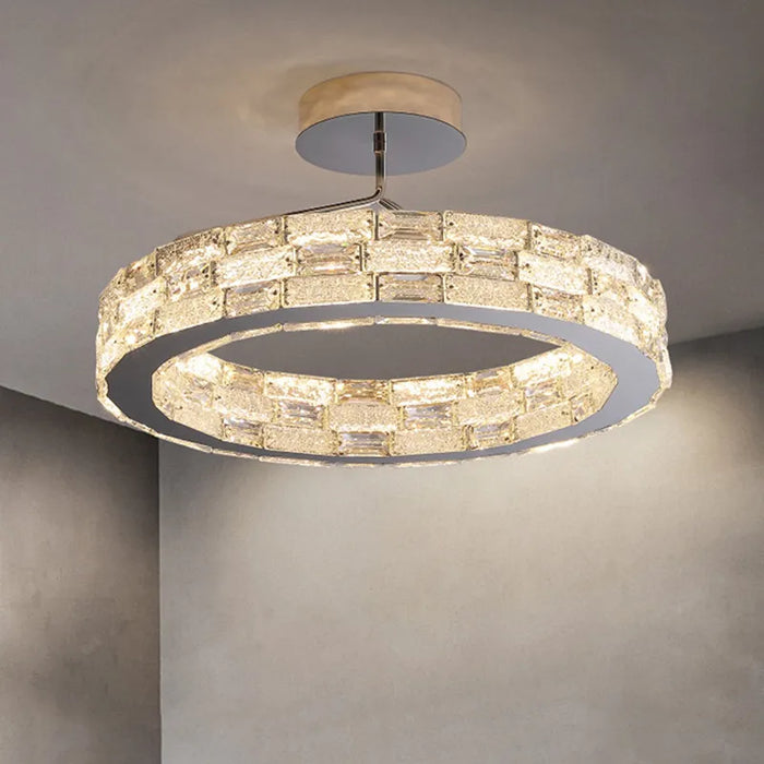 Modern crystal ceiling light