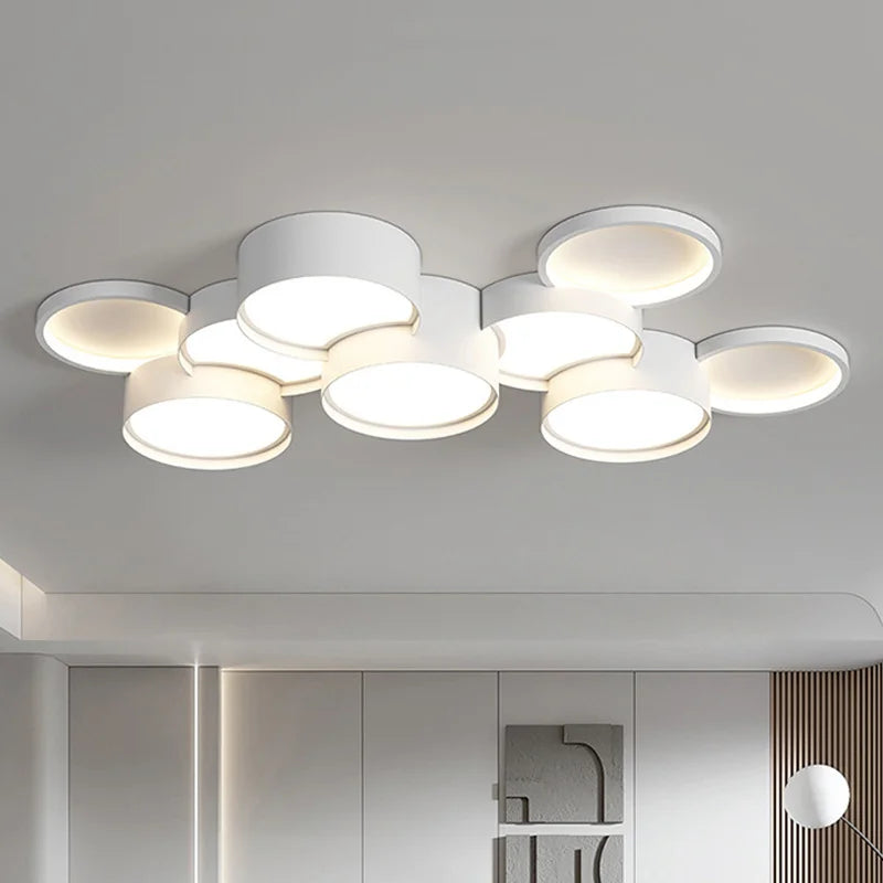 Modern white chandelier