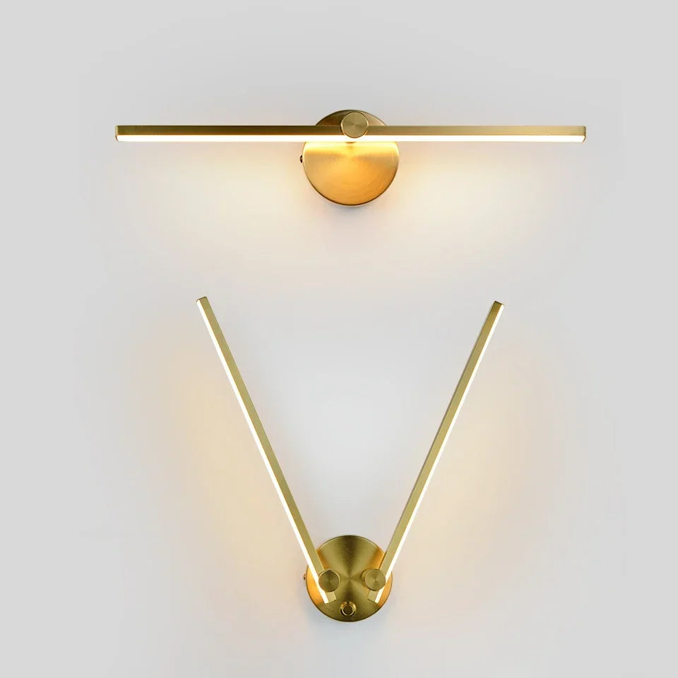 Minimalist rotating LED wall sconce