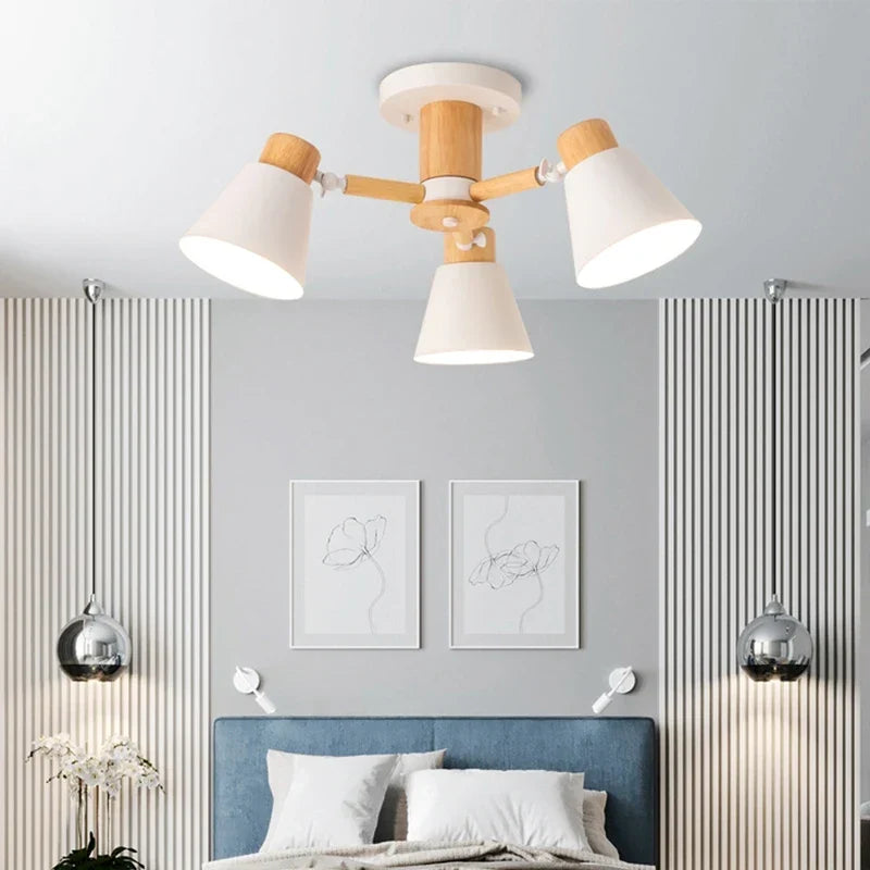 Wood chandelier