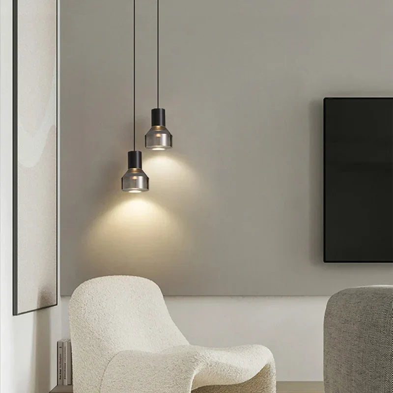 Clear acrylic pendant light