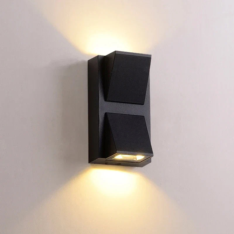 Black glass sconce