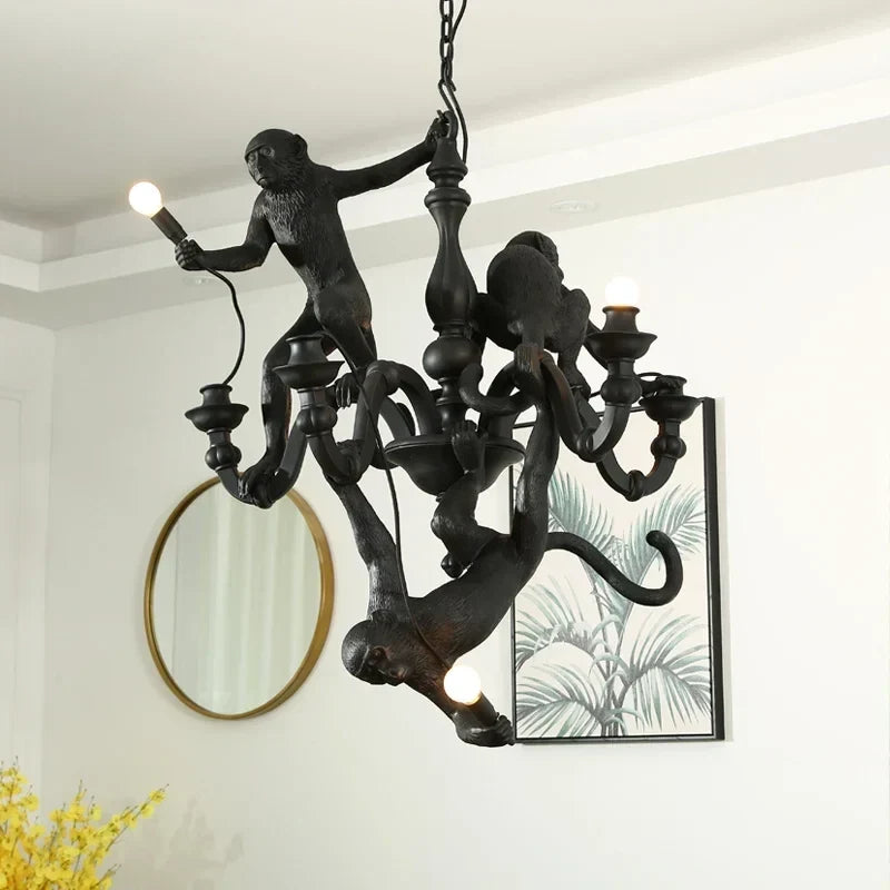 Monkey pendant light