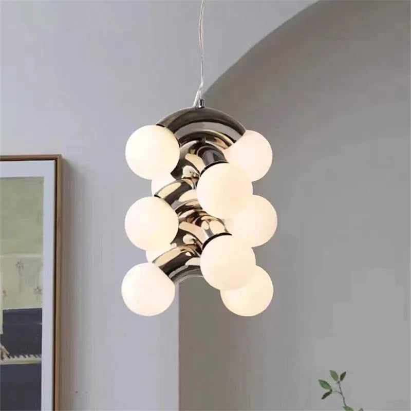 Glass cluster chandelier