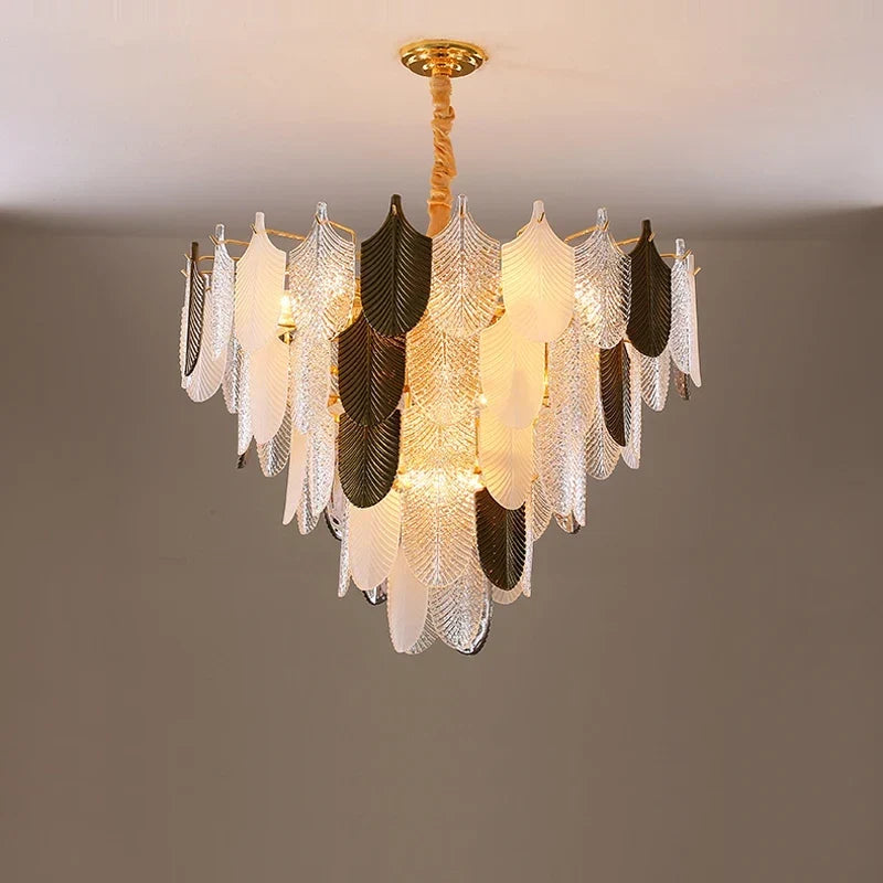 Steel and Glass Chandelier, view 6