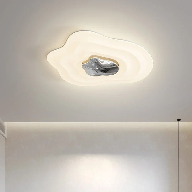 Round white ceiling light