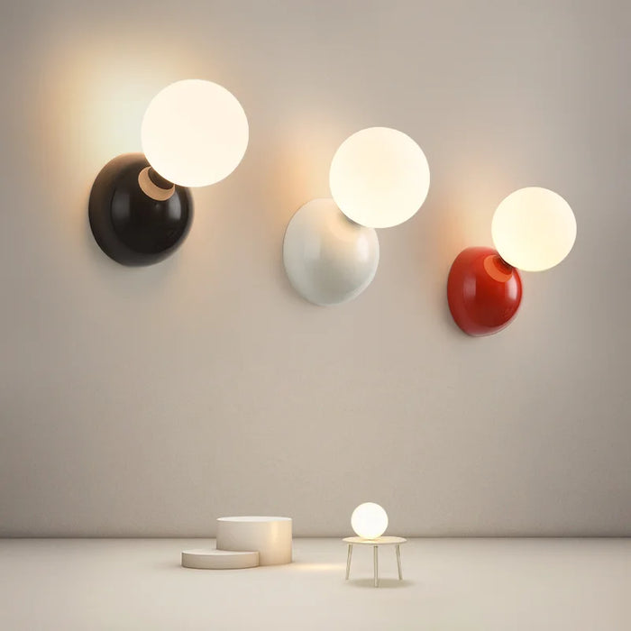 Nordic glass bedside lamp