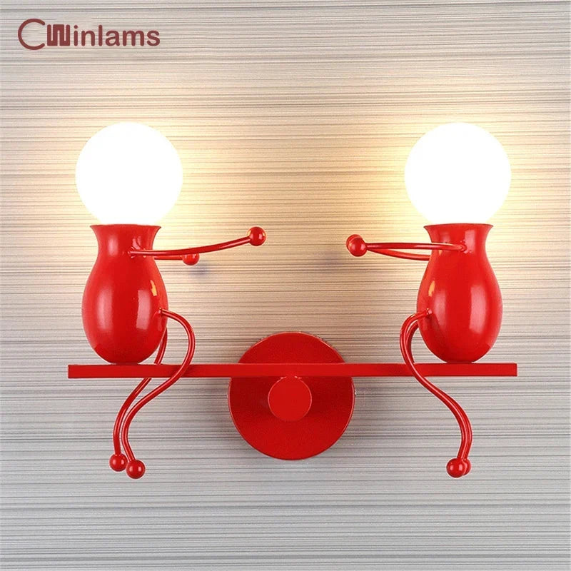 Wooden deer wall light