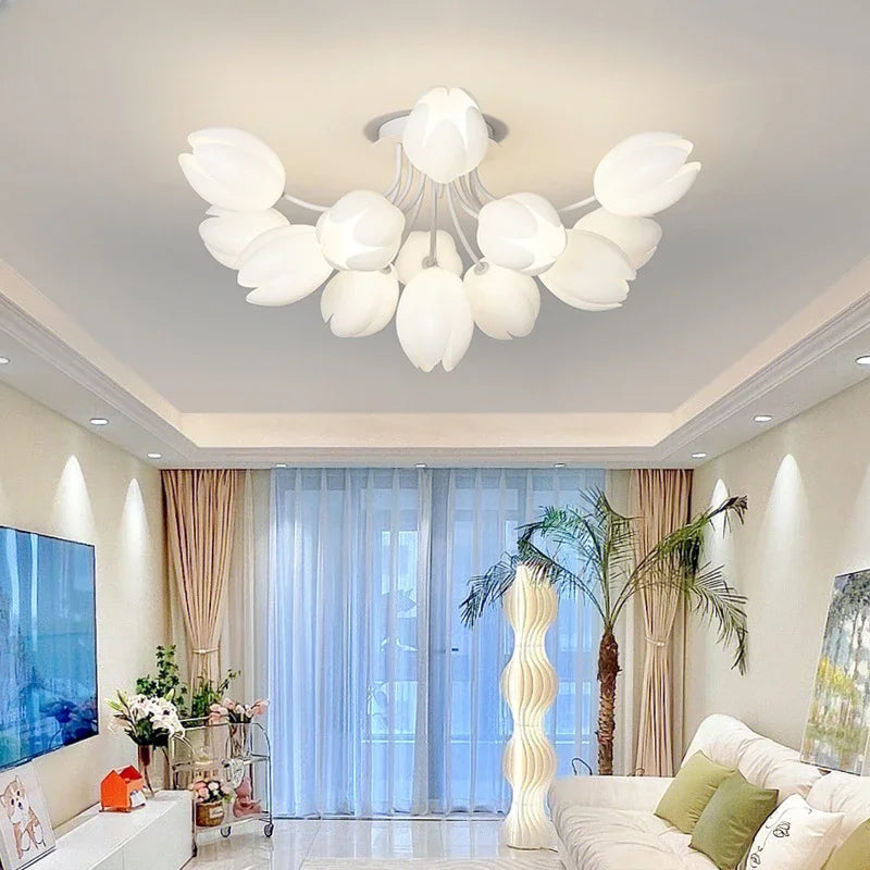 White G9 chandelier