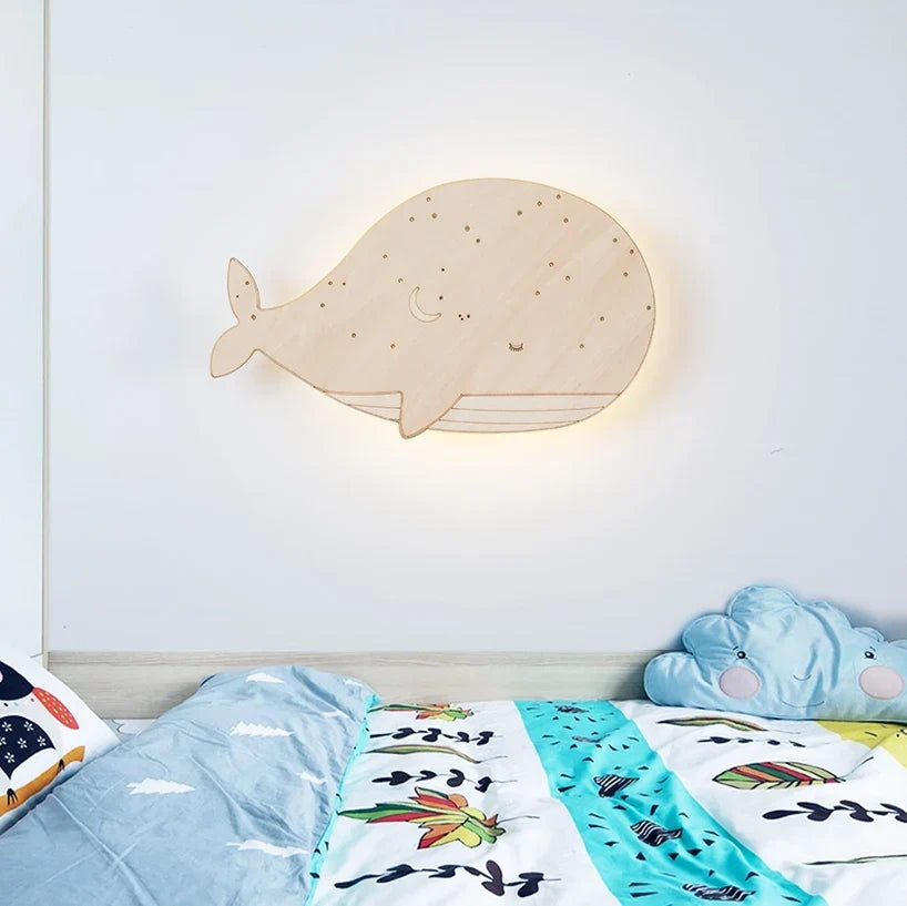 Kids Wood Whale Light, view 4
