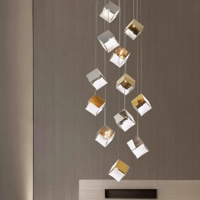 Square crystal pendant