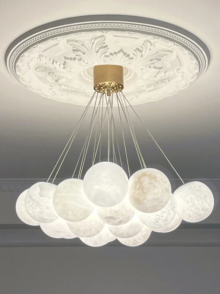 Marble ball chandelier