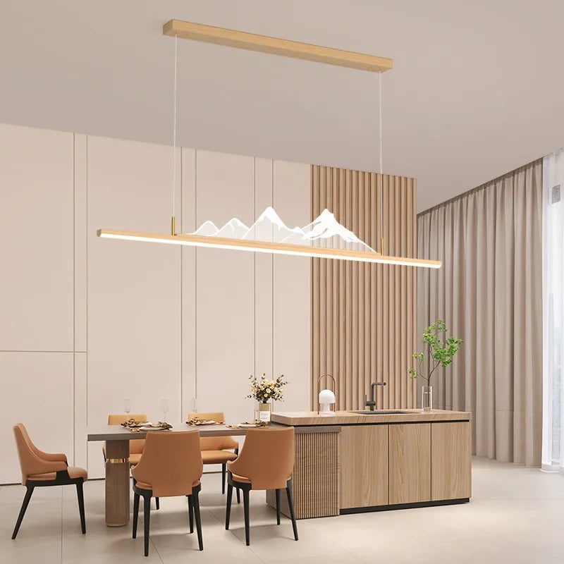 Wood LED Pendant 39.4 in, view 5