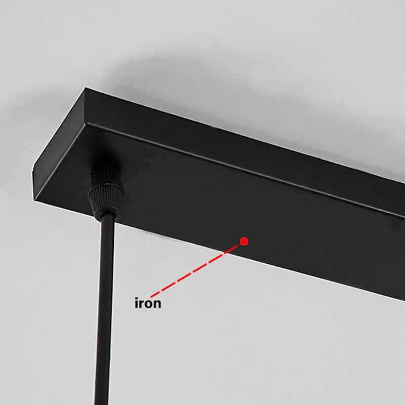 Minimalist Iron and Glass Pendant, view 4