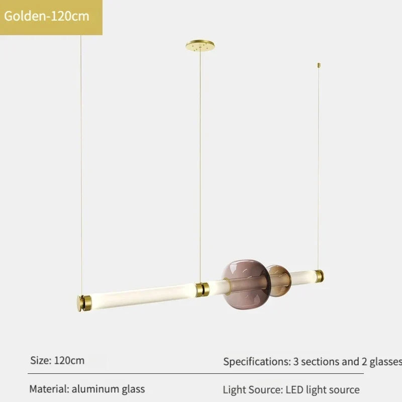 Glass Linear Chandelier, view 22