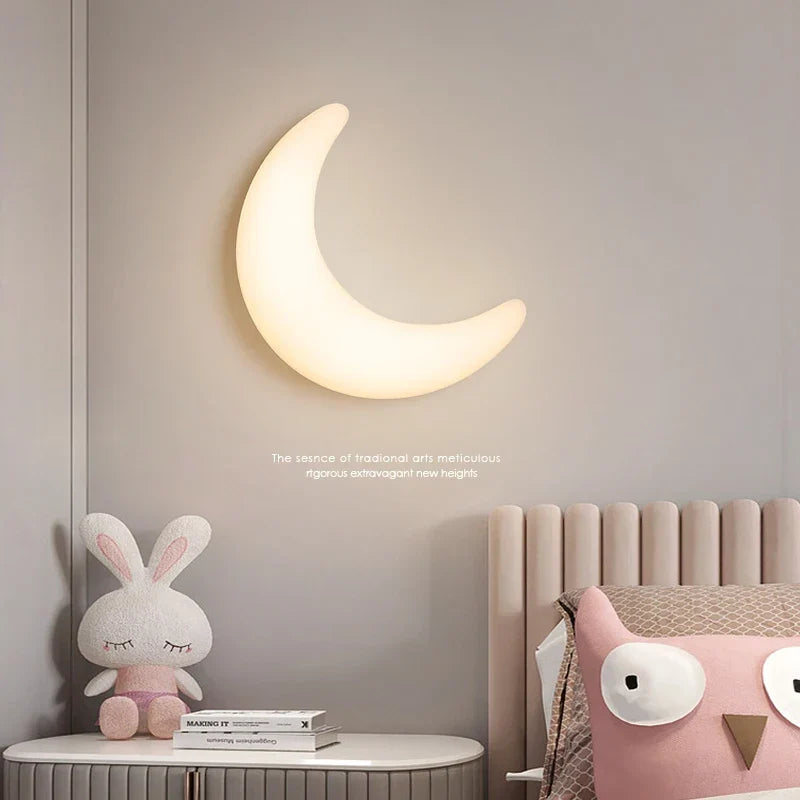 Nordic moon LED wall light