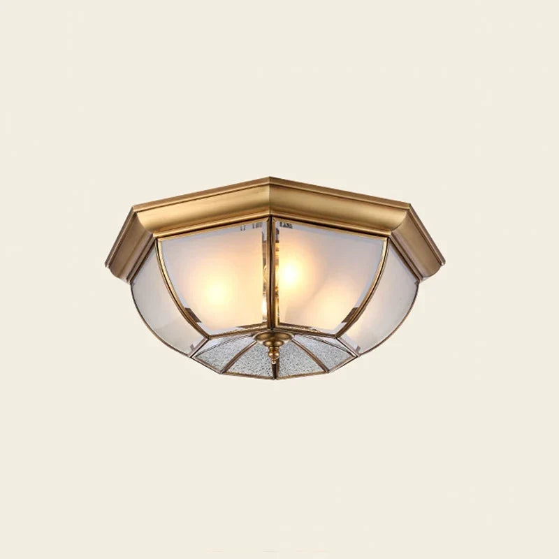 Gold copper ceiling light