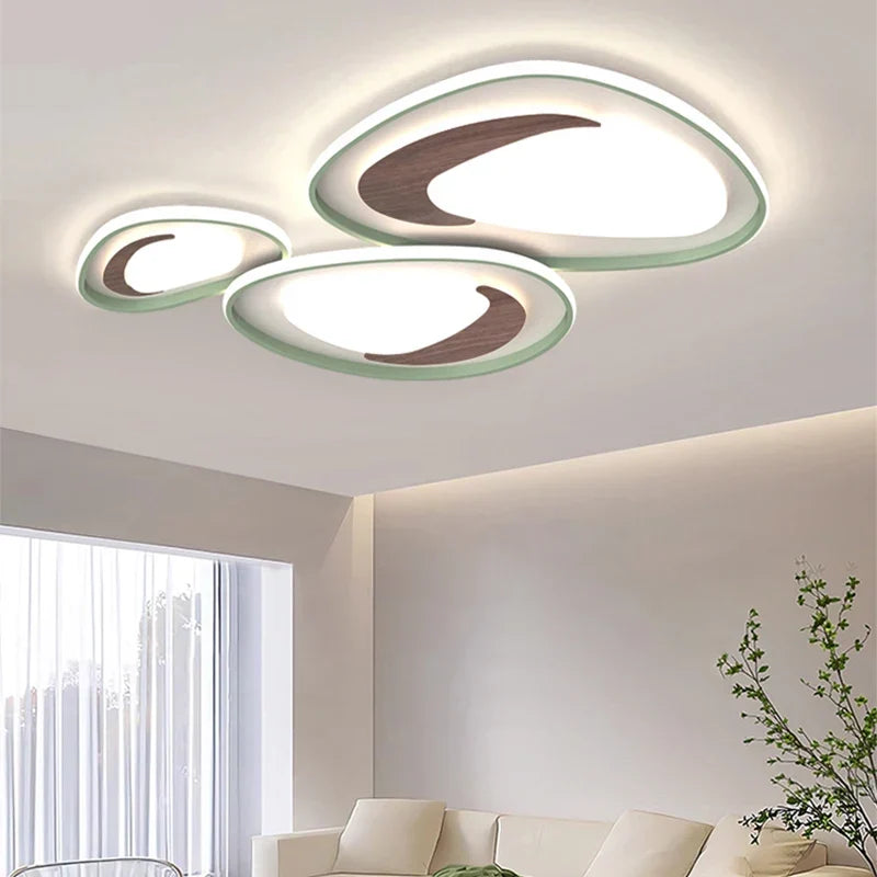 Ultra thin wood ceiling light