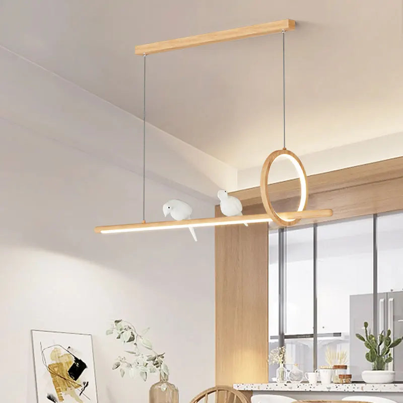 Walnut pendant light